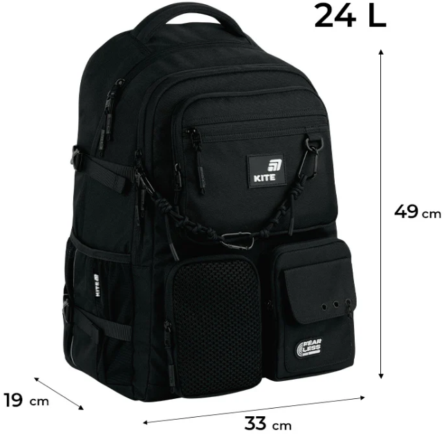 Рюкзак "Kite" Education 1018XL Fear Less 2від.,6карм. №K26-1018XL-1(10) — фото 6