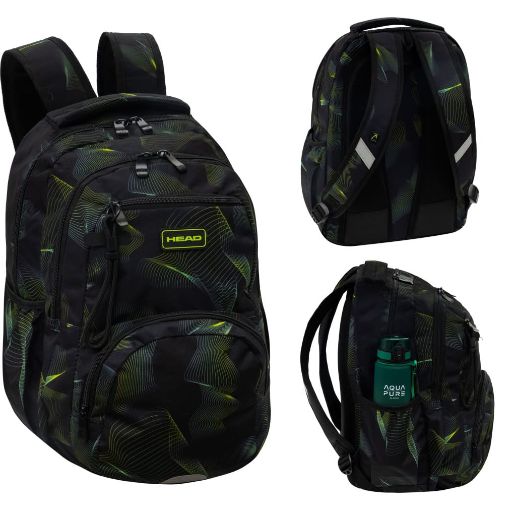 Рюкзак "Head" Green wave,3від.2карм. №AB200/502026056 — купити | Канцелярський Сад