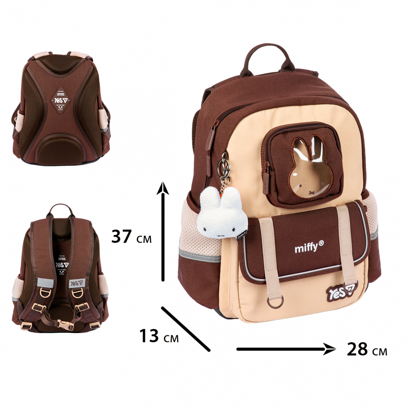 Рюкзак "Yes" S-104S Р-26 Miffy Bunny 1від.,4карм.№550258 — фото 9