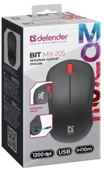 Мишка BT Defender Bit MB-205 "безшумна" (1200dpi) black — фото 10