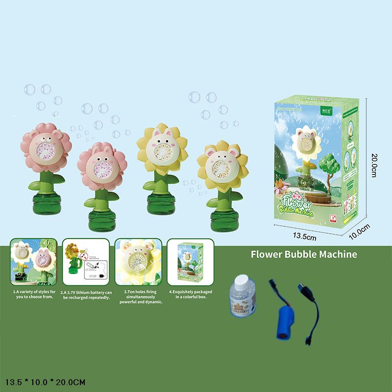 Мильні бульбашки Квітка,на акум. в кор-ці,13,5х10х20см №BJC-5A(24)(48) КІ — купити | Канцелярський Сад