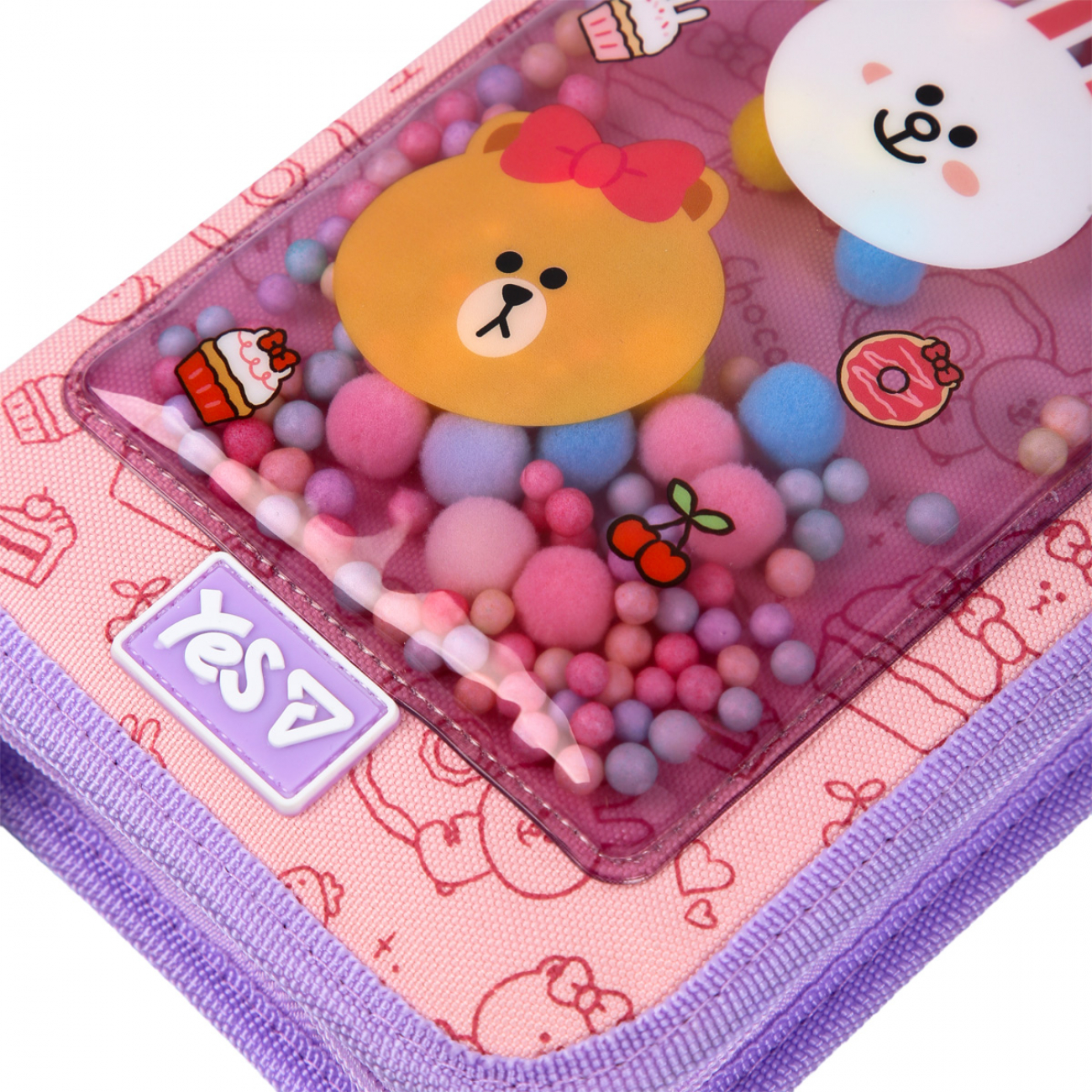 Пенал "Yes" Line Friends Always Together тв.,одинар.,1клап.,б/н №HP-03/533731/Р-26 — фото 10