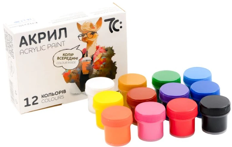 Набір акрил. фарб "7С" 12х10мл №7C51202(12) — купити | Канцелярський Сад