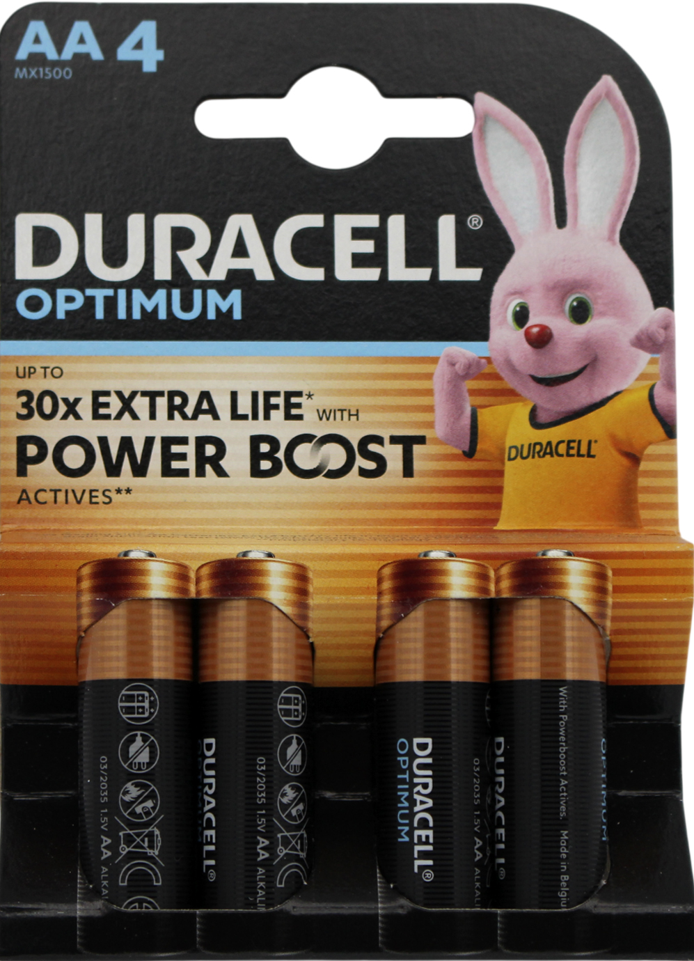 Батарейки Duracell Optimum LR-06/блістер 4шт — купити | Канцелярський Сад