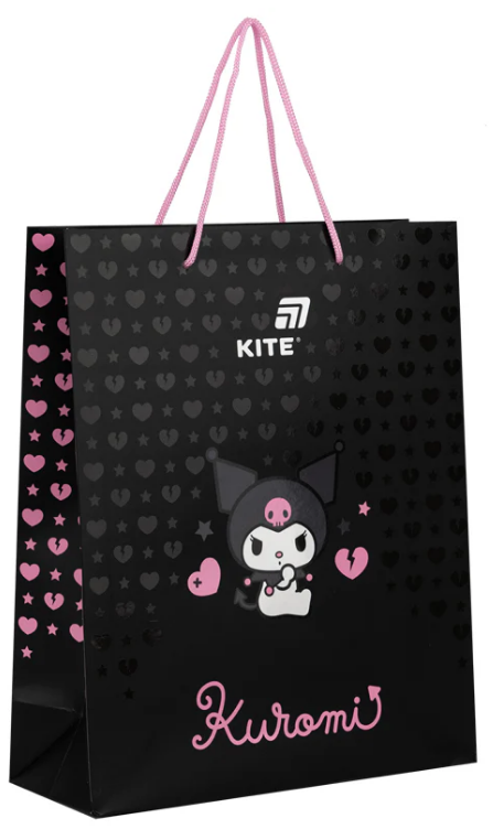 Пакет подарунковий папер. 26х32см Kuromi №HK26-266-2/Kite/(5) — купити | Канцелярський Сад