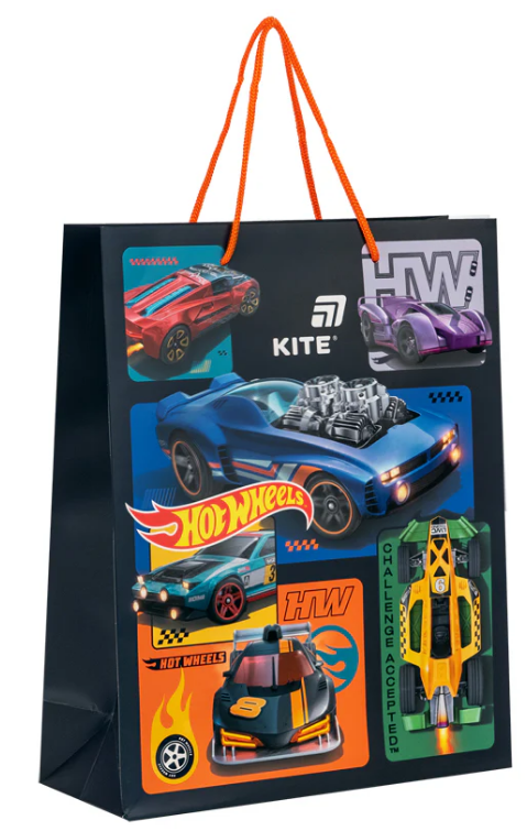 Пакет подарунковий папер. 26х32см Hot Wheels №HW26-266/Kite/(5) — фото товару | Канцелярський Сад