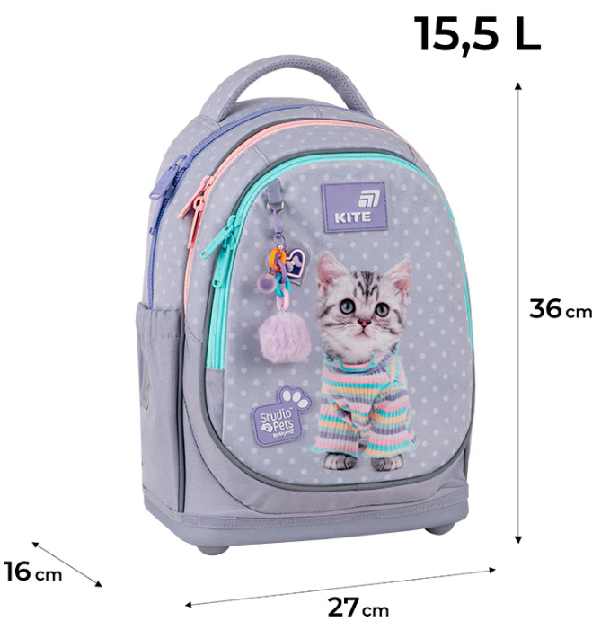 Рюкзак "Kite" Education Studio Pets 3від.,2карм. №SP26-724S(6) — фото 4