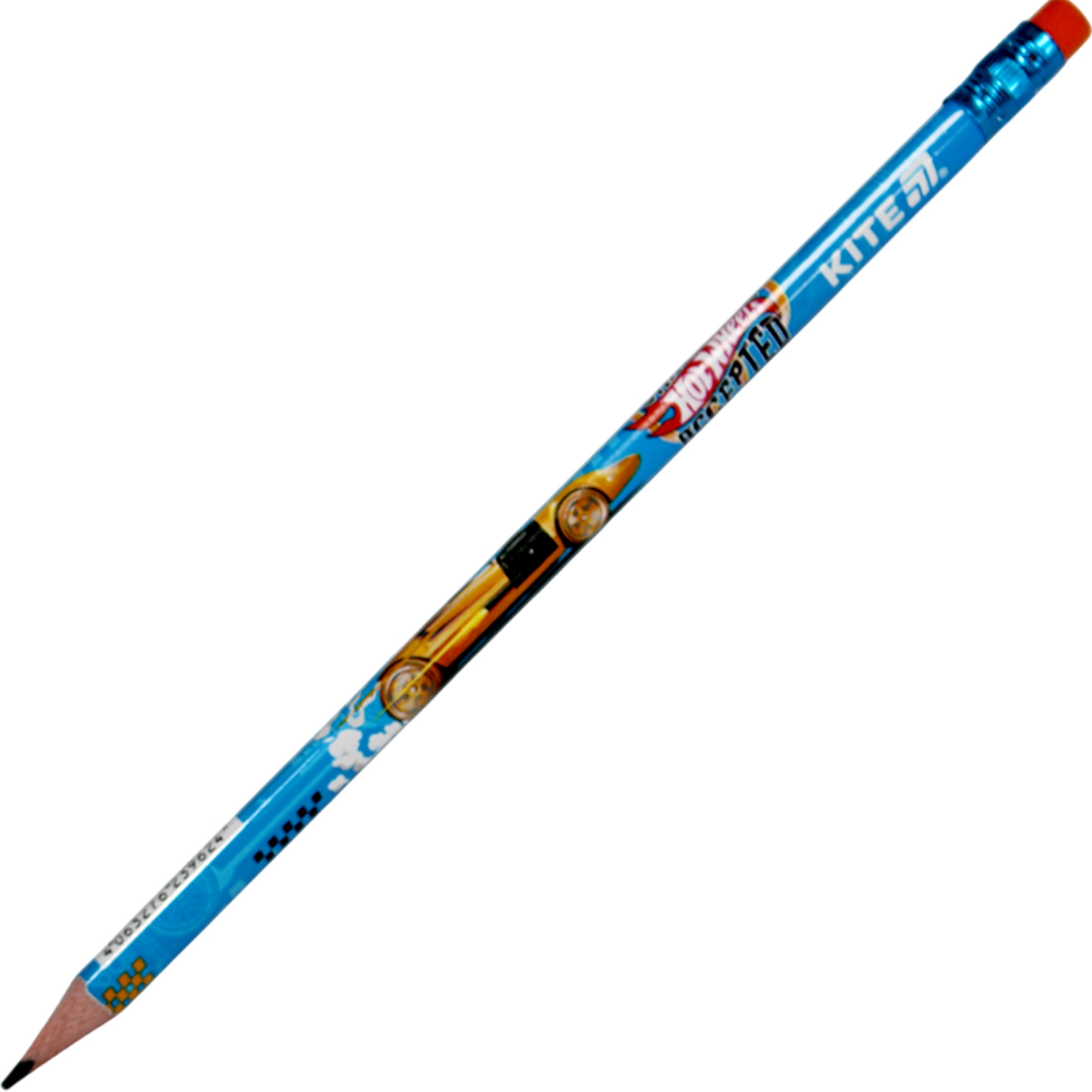 Олівець гр. "Kite" №HW25-046 Hot Wheels з гумкою,тригран.,в тубі(36)(432) — купити | Канцелярський Сад