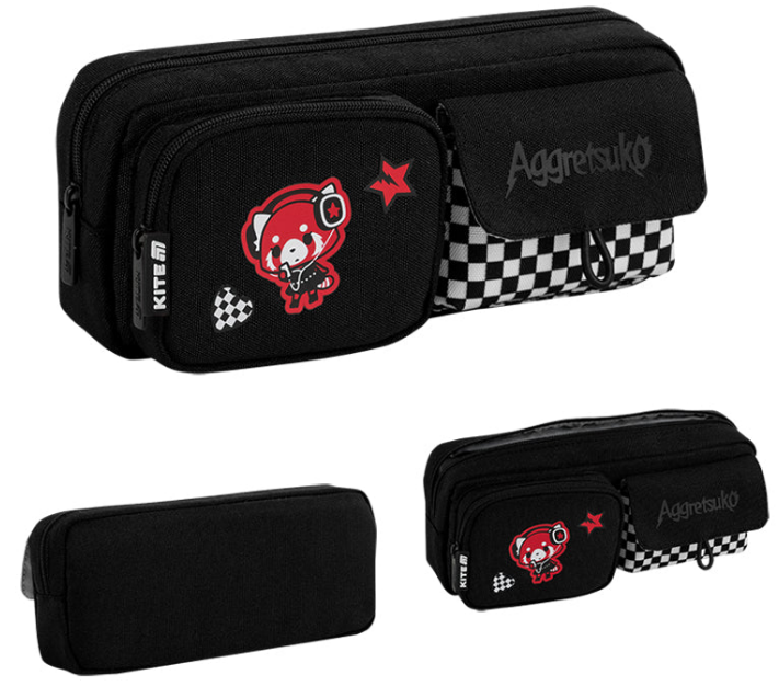 Пенал "Kite" Aggretsuko 1від.,м'який №AR26-2701 — фото товару | Канцелярський Сад