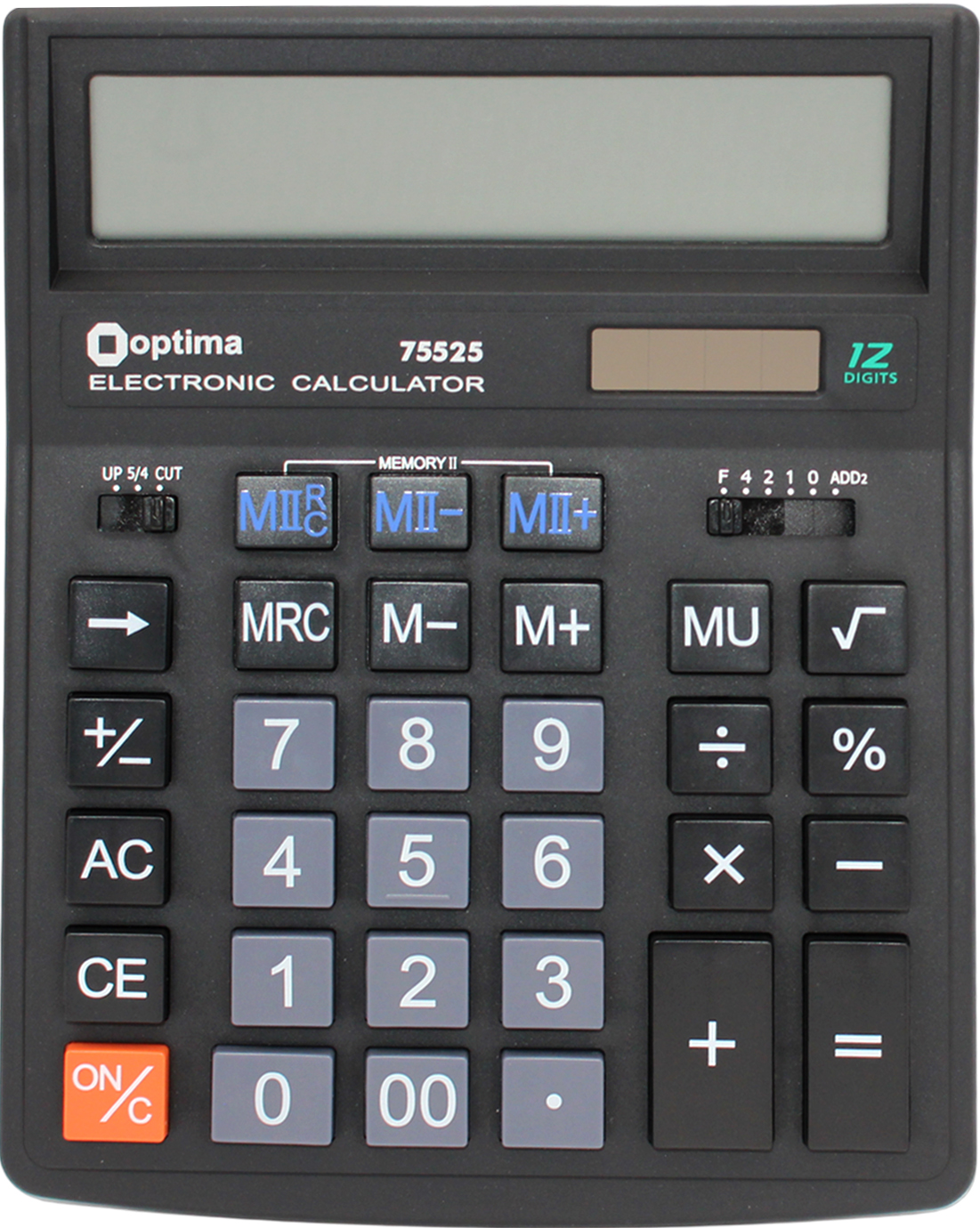 Калькулятор "Optima" №O75525 (12-розряд.) 200х154х36мм(1)(10)(40) — фото товару | Канцелярський Сад