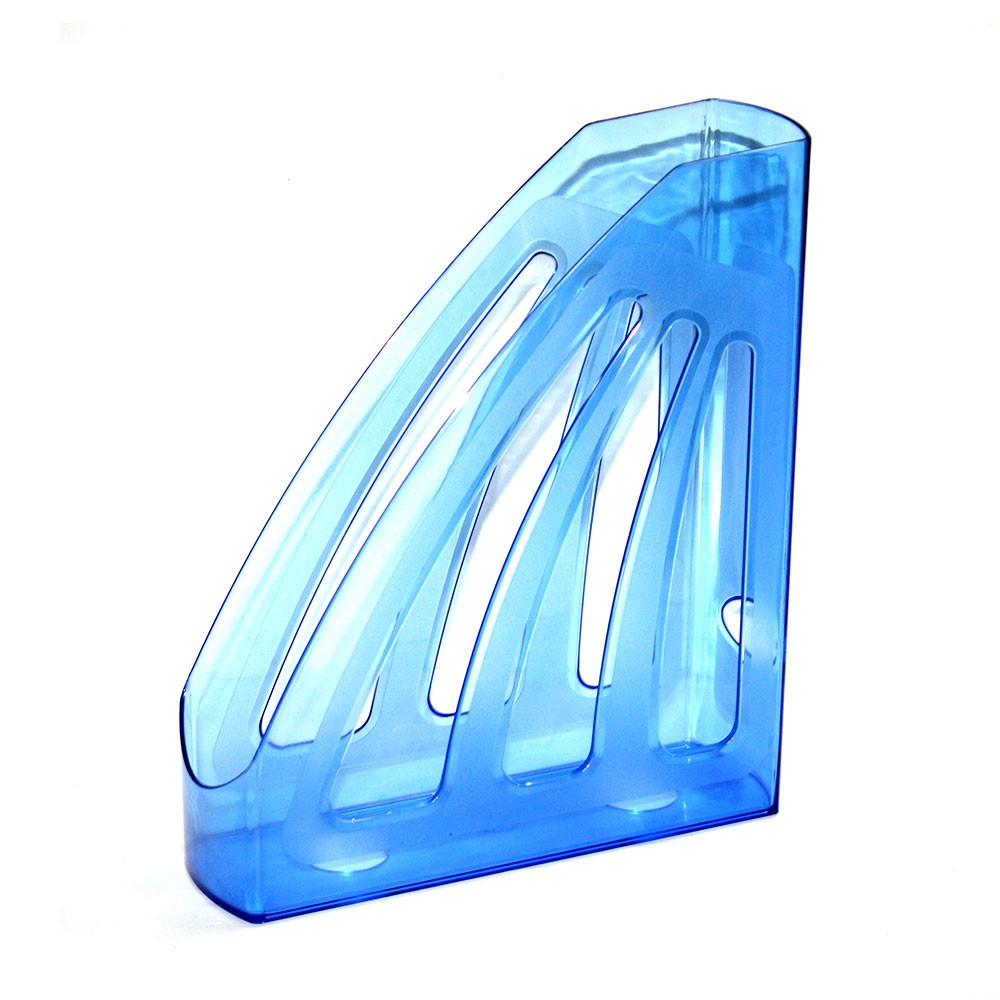 Лоток вертик. "КіП" №ЛВ-03 1від. синьо-прозорий(16) — купити | Канцелярський Сад