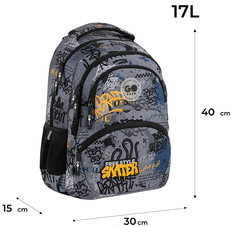 Рюкзак "GoPack" Education Free Style 2від. 4карм. №GO26-175M-5(10) — фото 3