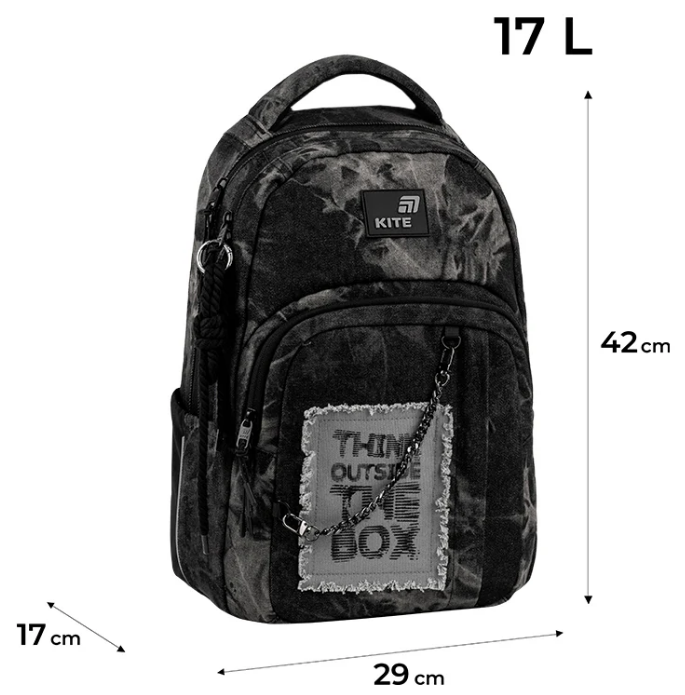 Рюкзак "Kite" Education teens 2578M Denim Core 2від.,4карм. №K26-2578M-2(10) — фото 3