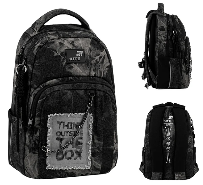 Рюкзак "Kite" Education teens 2578M Denim Core 2від.,4карм. №K26-2578M-2(10) — купити | Канцелярський Сад