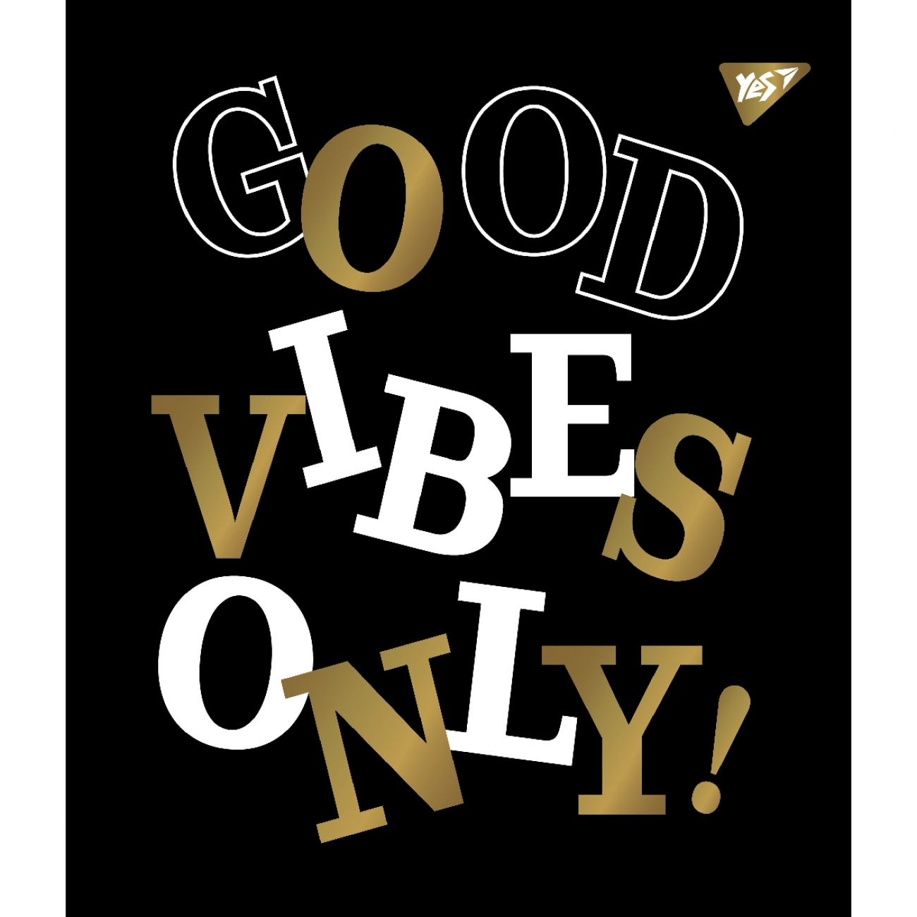 Зошит А5 YES 48арк. лін. мат. ВДЛ+ УФ-спл+Pantone Gold "Good vibes" №766893(5)(100) — фото 4