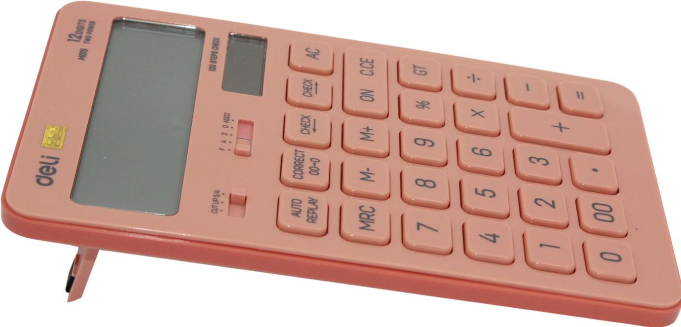 Калькулятор "Deli" №EM01541 (12-розряд.) 175х108х15мм рожевий — фото 8