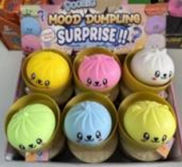 Іграшка-антистрес "Сквіш" Dumpling пельмень 8,5см,кольоровий з вушками №712417(12)(144) — купити | Канцелярський Сад