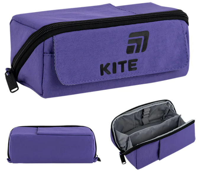 Пенал "Kite" 1від.,м'який фіолетовий №K26-2702-4 — купити | Канцелярський Сад