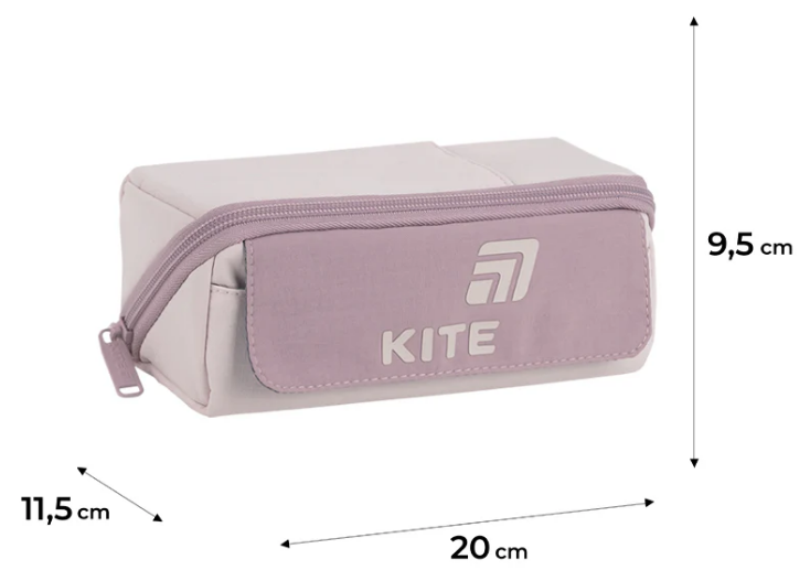 Пенал "Kite" 1від.,м'який світло-рожевий №K26-2702-5 — фото 4