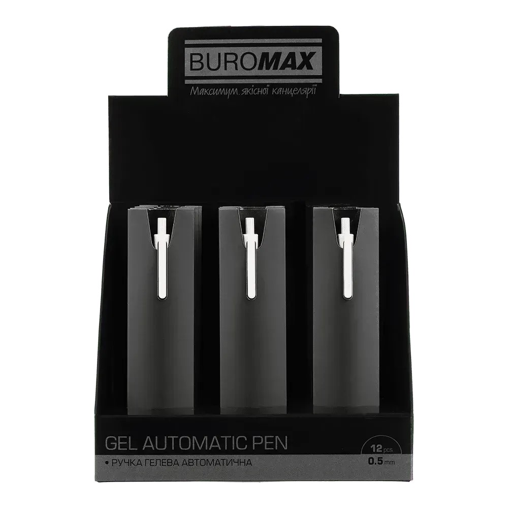 Ручка авт. гел. "Buromax" №BM.83100-37 Silk 0.5мм синя, корп. айворі — фото 6