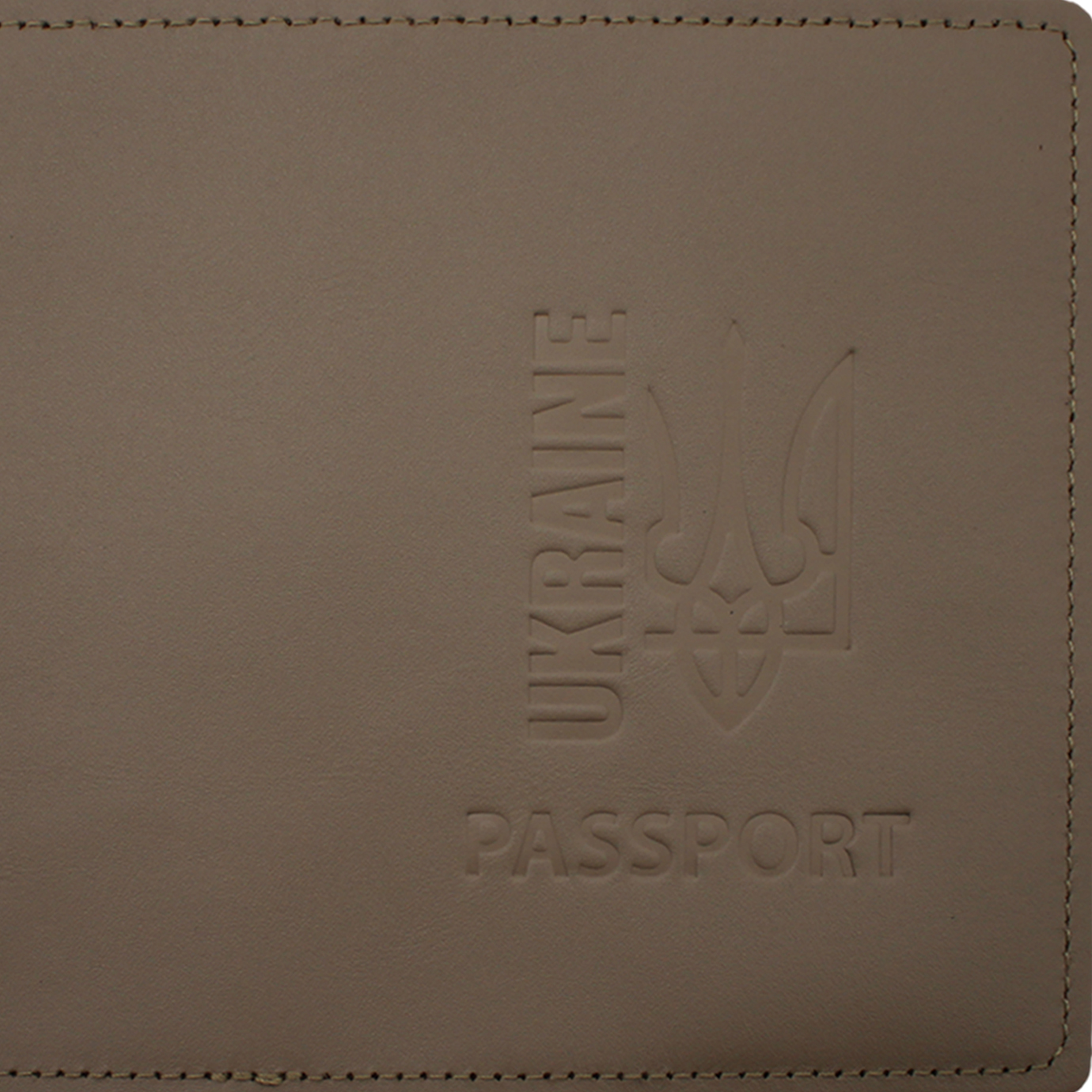 Обклад. Passport Ukraine Тризуб шкіра беж. тисн. №36261(25) — фото 6
