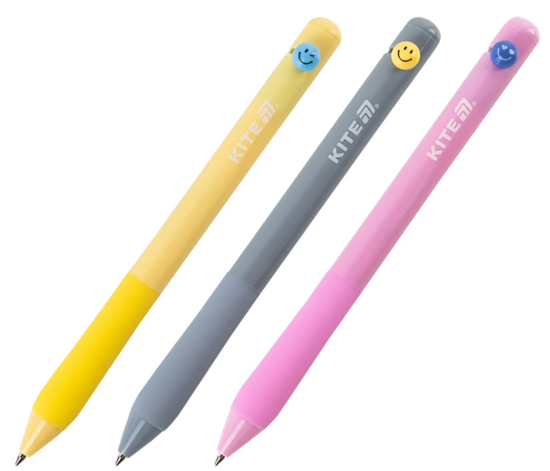 Ручка авт. кульк. "Kite" №K26-034 Smile 0,7мм синя(24) — купити | Канцелярський Сад