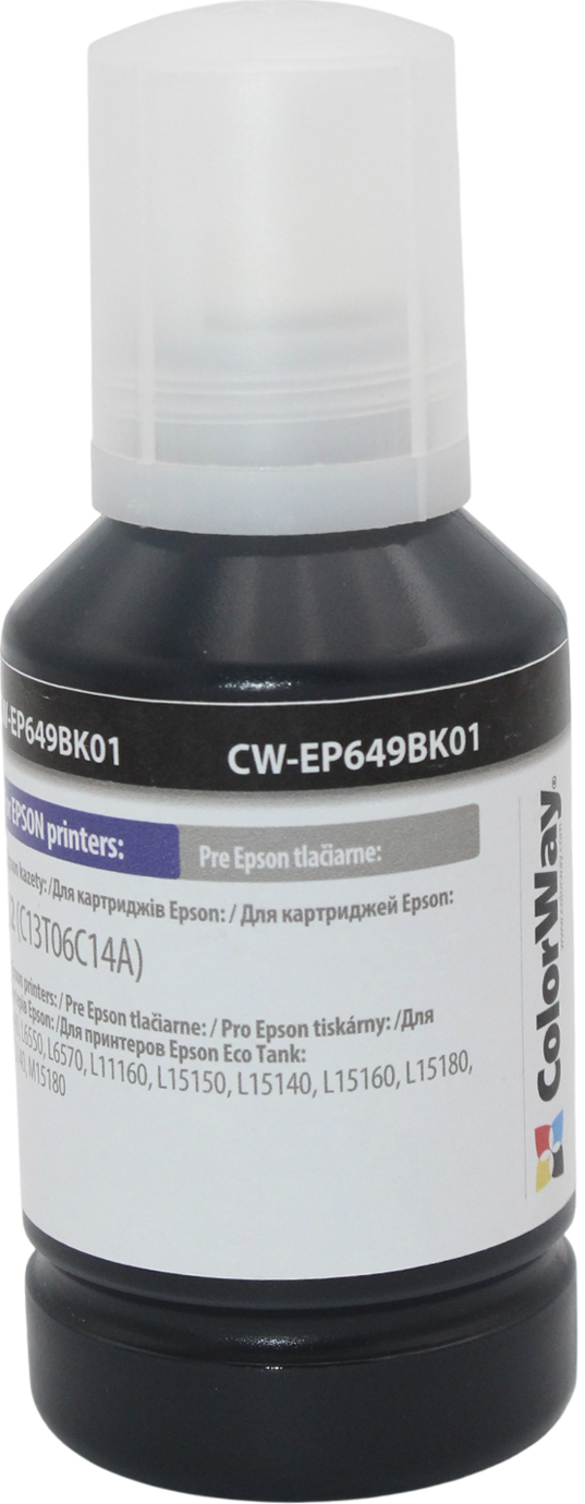 Чорнило ColorWay Epson №L-6490/L65XX/L11160/L15150/L15160/L15180 127мл black pigm. — фото 3
