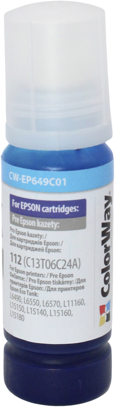 Чорнило ColorWay Epson №L-6490/L65XX/L11160/L15150/L15160/L15180 70мл cyan pigm. — фото 9