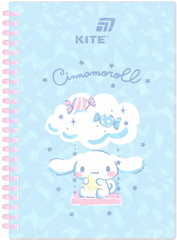 Блокнот пруж. А5 80арк. кліт. "Cinnamoroll" №CR26-277/Kite/ — купити | Канцелярський Сад