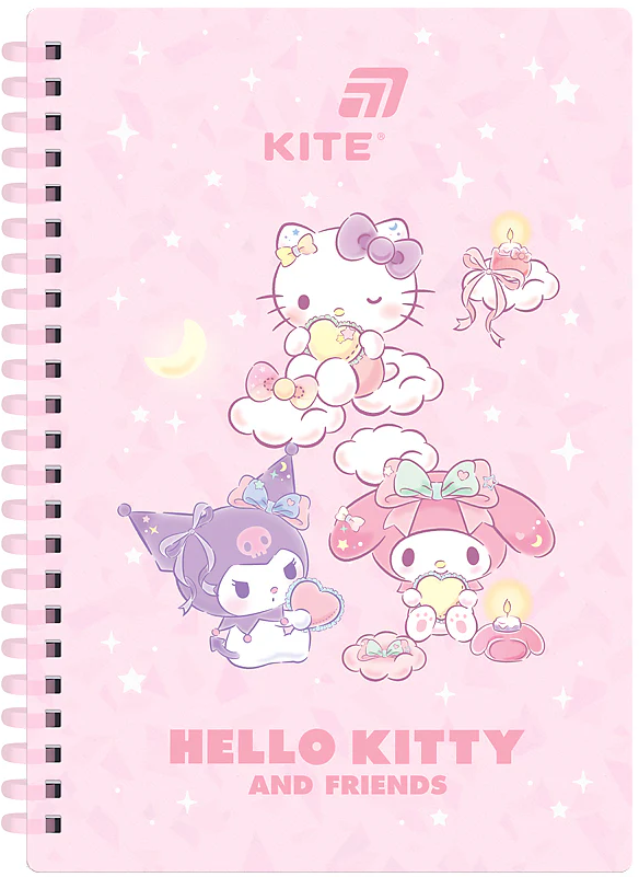 Блокнот пруж. А5 80арк. кліт. "Hello Kitty" HK26-277/Kite/ — купити | Канцелярський Сад
