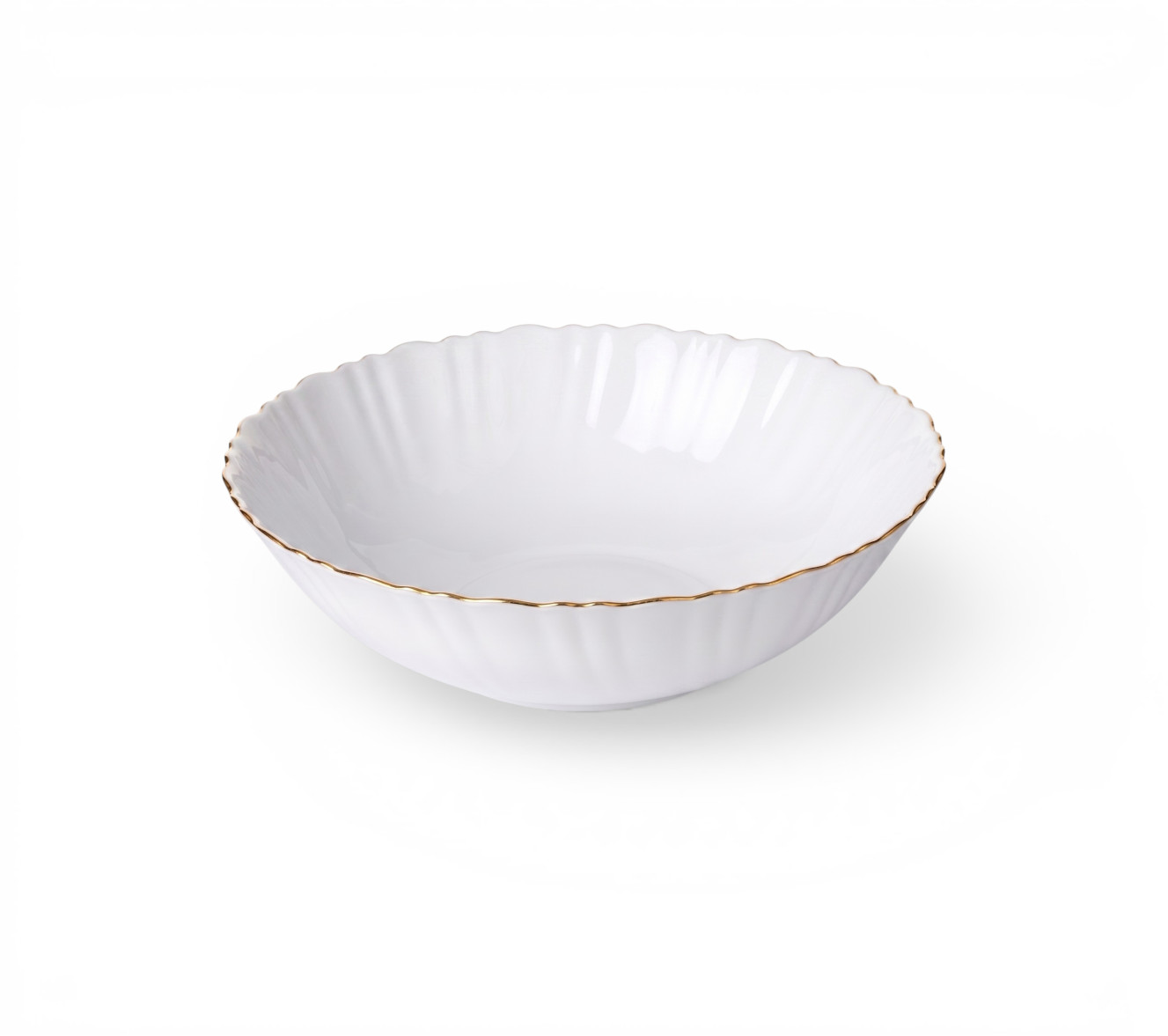Салатник керам. 6" біла золотий кант №30134-00/S&T/(6)(72) — купити | Канцелярський Сад