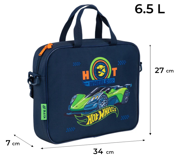 Сумка "Kite" А4 Hot Wheels 1від. №HW26-589(25) — фото 6